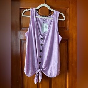 NWT Sanctuary button down/tie tank top.
